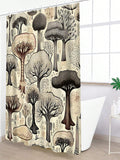Bring a modern touch to your bathroom with our Simple Tree Print Waterproof <a href=