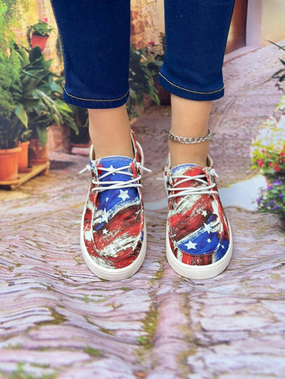 Starry Stride Low-Cut Lace-Up Sport Shoes: A Versatile Independence Day Must-Have