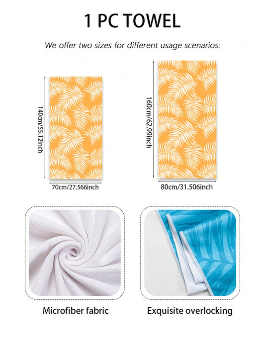Ultimate Plant Leaves Beach Towel: Quick Dry & Absorbent for All Outdoor Activities