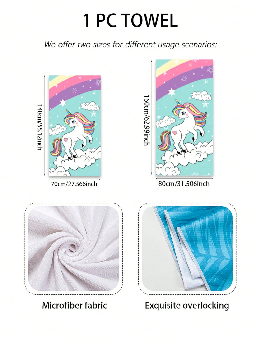 Transform your beach experience with our Magical Unicorn <a href="https://canaryhouze.com/collections/towels" target="_blank" rel="noopener">Beach Towel</a>. Made for swimming, vacation, travel, and camping, this towel will bring a touch of magic to your outdoor adventures. With its vibrant design and soft, absorbent material, you'll never want to leave the beach without it.