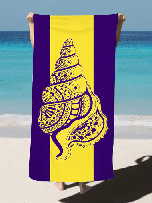 Experience ultimate comfort and convenience with Seashell Paradise, the perfect lightweight <a href="https://canaryhouze.com/collections/towels" target="_blank" rel="noopener">beach towel</a> for all your swimming, camping, and sports activities. Made with high-quality materials, this towel dries quickly and is ultra-absorbent. Enjoy the beach with ease and style.
