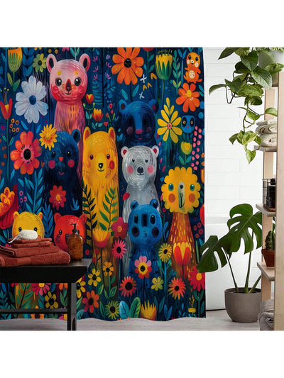 Colorful Bliss Printed Shower Curtain - Waterproof Bathroom Decor