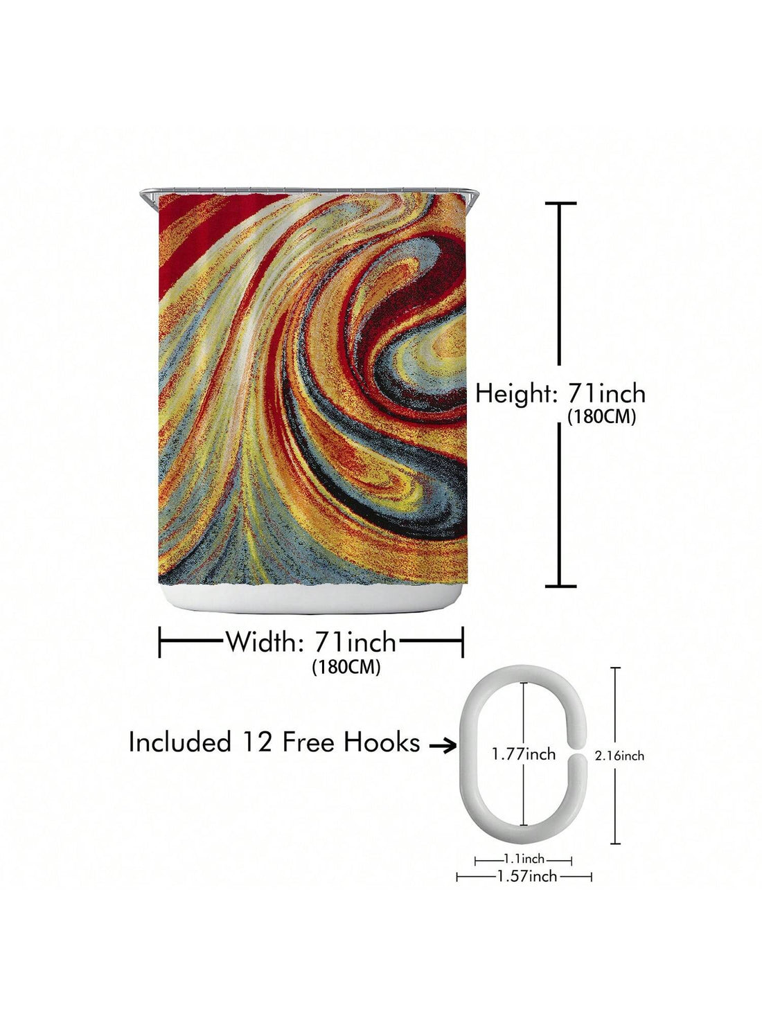 Add a pop of color to your bathroom with our Colorful Bliss Printed <a href="https://canaryhouze.com/collections/shower-curtain" target="_blank" rel="noopener">Shower Curtain</a>. Made from waterproof material, this curtain also serves as a durable and stylish bathroom decor. Bring joy and functionality to your daily routine with this vibrant addition.