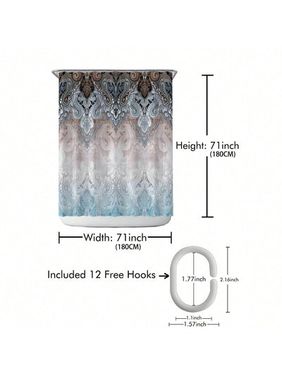 Colorful Bliss Printed Shower Curtain - Waterproof Bathroom Decor