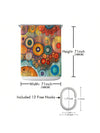 Colorful Bliss Printed Shower Curtain - Waterproof Bathroom Decor