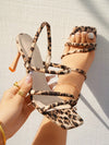 Chic and Stylish Bowknot Detail High Heeled Sandals for Summer in Apricot