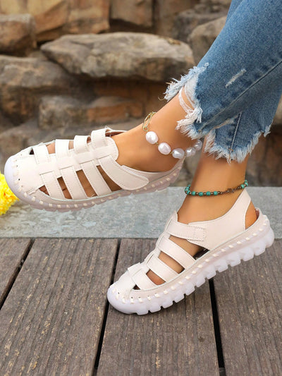 Elegant Style: Women's Spring/Summer Roman Sandals with Soft, Breathable Jelly Sole