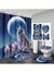 Waterproof Wolf Howling Shower Curtain Set: Decorative Bathroom Essentials with Anti-Slip Mat and Toilet Seat Cover