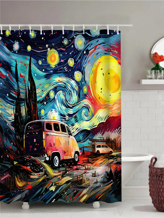 Transform your bathroom into a magical oasis with our Starry Castle Car Printed Waterproof <a href="https://canaryhouze.com/collections/shower-curtain" target="_blank" rel="noopener">Shower Curtain</a>. Made to withstand water and protect your floors, this curtain features a stunning design that adds a touch of enchantment to your bathroom decor. Elevate your daily routine and create a whimsical atmosphere with our shower curtain.