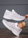 Breathable Slip-On Knit Socks Sneakers: Comfortable Walking Shoes for Casual Couples