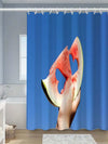 Juicy Watermelon Waterproof Bath Curtain with Hooks: Fun Bathroom Decor Accessory