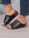 Stylish Summer Platform Wedge Sandals: Elevate Your Style with Black & White Slip-Ons