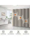 Vibrant Geometry Print Waterproof Shower Curtain with 12 C Hooks - Fade-Resistant and Moisture-Blocking Design