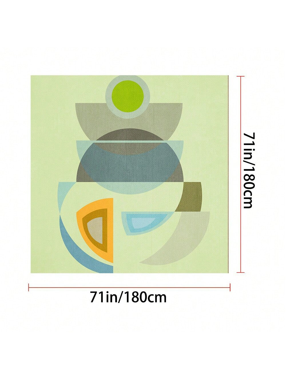 Geometric Patchwork Shower Curtain Set - Light Green Waterproof Design