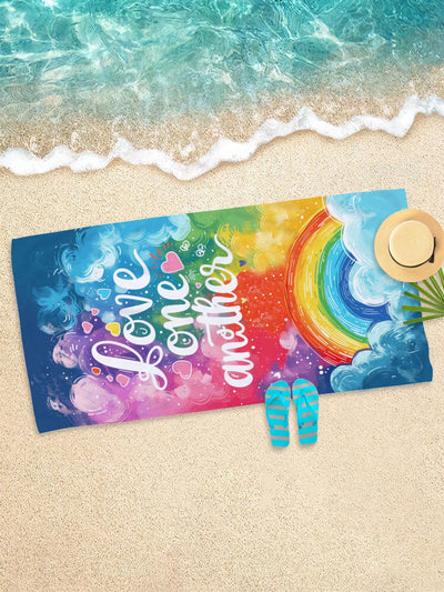 Rainbow Dreams: Quick-Drying Beach Towel for Swimming, Vacation, Travel, and Camping