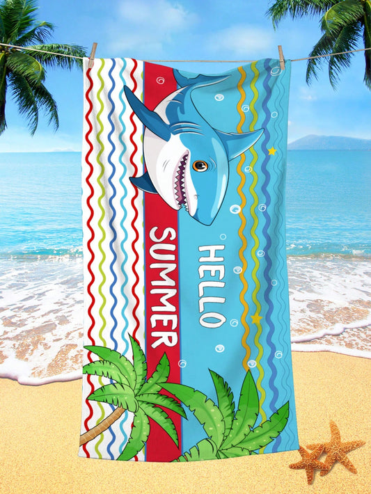 Introducing the Ultra-Fine Fiber Cartoon Shark <a href="https://canaryhouze.com/collections/towels" target="_blank" rel="noopener">Beach Towel</a> - your must-have travel companion. Made from ultra-fine fibers, this towel is both lightweight and quick-drying, making it perfect for your beach adventures. Stand out with its fun cartoon shark design while enjoying the benefits of fast-drying and lightweight material.