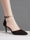 Stylish Hollow Out High-Heeled Single Shoes with Ankle Strap