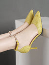 Stylish Hollow Out High-Heeled Single Shoes with Ankle Strap