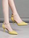 Stylish Hollow Out High-Heeled Single Shoes with Ankle Strap