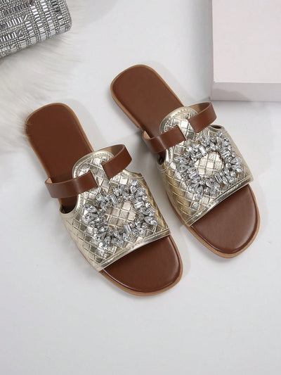 Chic and Stylish Snake Print Peep Toe Flat Sandals with Ankle Strap