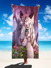 Ultimate Tiger Pattern Beach Towel: Super Absorbent Microfiber Blanket for Travel, Swimming, Yoga, Camping & More - Available in Various Sizes for Adults and Children