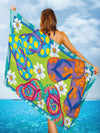 Sun-Kissed Adventure Set: Beach Towel, Slippers, and Beach Blanket - Perfect for Swimming, Camping, and Gym