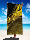 Golden Glitter Marble Print Oversize Beach Towel: Perfect Summer Travel Companion