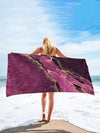 Golden Glitter Marble Print Oversize Beach Towel: Perfect Summer Travel Companion