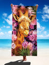 Explore the wild in style with the Safari Chic Giraffe Flower Patterned <a href="https://canaryhouze.com/collections/towels" target="_blank" rel="noopener">Beach Towel</a>. Made of extra large microfiber, this beach blanket is perfect for summer adventures. With a trendy giraffe and flower pattern, it's both functional and fashionable. Stay dry and stand out at the beach or pool.