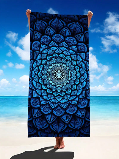 Ultimate Mandaly Pattern Beach Towel: Oversized, Ultra-Absorbent, Perfect for Summer Fun!