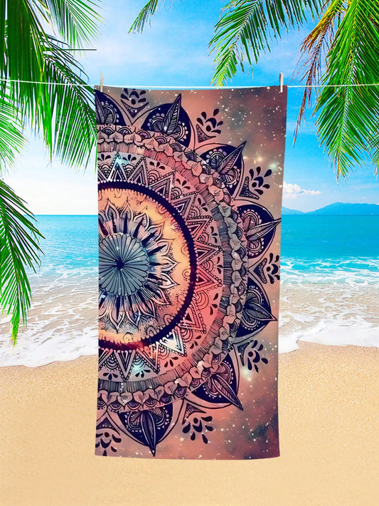 Ultimate Mandaly Pattern Beach Towel: Oversized, Ultra-Absorbent, Perfect for Summer Fun!