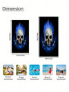 Skull Pattern Ultra-Fine Fiber Beach Towel: Oversize Blanket for Travel, Swimming, Diving, Surfing, Yoga, Camping - Various Sizes for Adults and Children