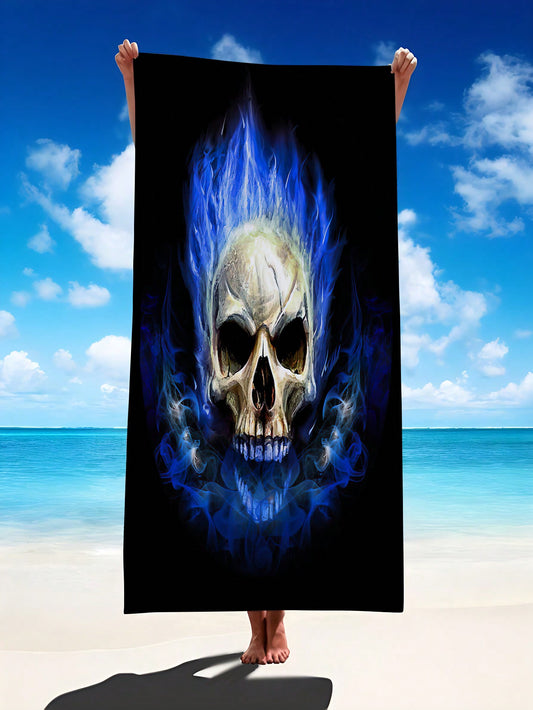 Introducing the Skull Pattern Ultra-Fine Fiber <a href="https://canaryhouze.com/collections/towels" target="_blank" rel="noopener">Beach Towel</a>, the perfect oversized blanket for all your outdoor activities. Made with ultra-fine fiber, this towel is soft, lightweight, and quick-drying. Available in various sizes for adults and children. Ideal for travel, swimming, diving, surfing, yoga, and camping.