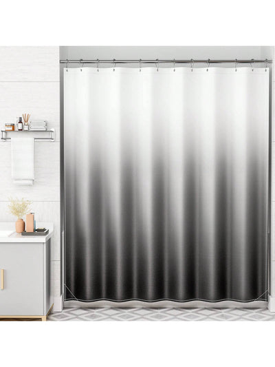 Rustic Farmhouse Ombre Shower Curtain Set - 12 Hooks Included