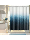 Rustic Farmhouse Ombre Shower Curtain Set - 12 Hooks Included