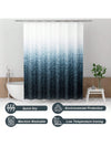 Rustic Farmhouse Ombre Shower Curtain Set - 12 Hooks Included