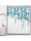 Rustic Eucalyptus Floral Shower Curtain Set - 72x72 Inches