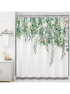 Rustic Eucalyptus Floral Shower Curtain Set - 72x72 Inches