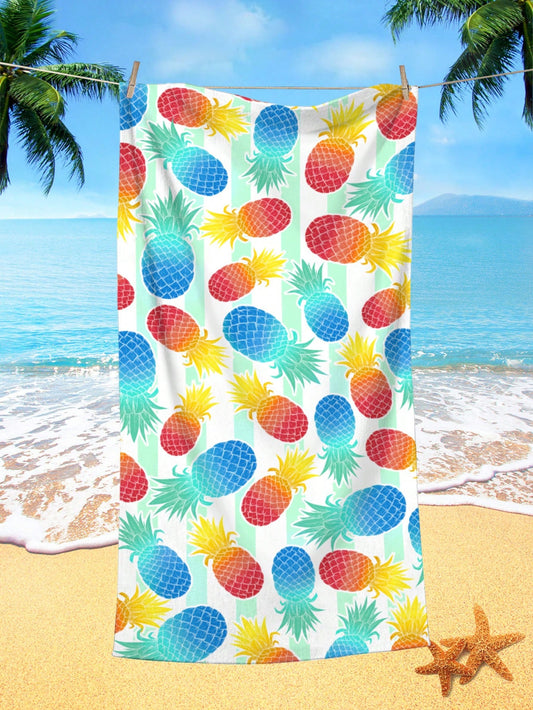 Introducing Pineapple Paradise: A microfiber <a href="https://canaryhouze.com/collections/towels" target="_blank" rel="noopener">beach towel</a> perfect for swimming, vacation travel, and camping. Made with high-quality materials, this towel is ultra-absorbent, quick-drying, and features a fun pineapple design. Perfect for on-the-go adventures, this towel will keep you dry and stylish with its tropical flair.