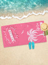 Tropical Paradise Palm Tree Beach Towel for Swimming and Travel