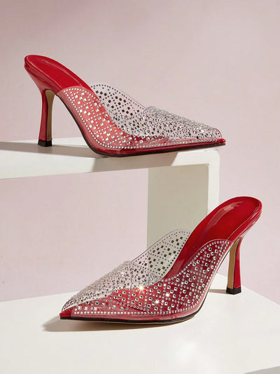 Sparkling Rhinestone High-Heeled Single Shoes: Perfect for Parties and Banquets