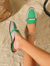 Pearl Metal Detail Flat Shoes: Summer Must-Have for Beach and Outdoor Adventures