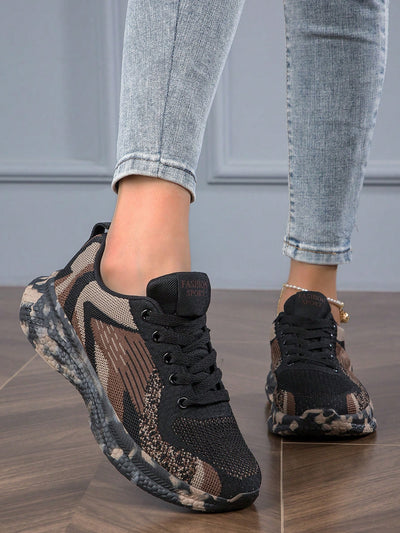 Crafted for style and comfort, our Camouflage Lace-Up Low Top <a href="https://canaryhouze.com/collections/women-canvas-shoes" target="_blank" rel="noopener">Sneakers</a> feature a trendy mesh upper and a thick, sturdy sole. Perfect for both daily wear and outdoor activities, these sneakers provide both fashion and function to your footwear collection. Upgrade your shoe game with these versatile sneakers.