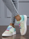 Green Ombre Gradient Star Sneakers: Stylish & Comfortable Low-Cut Design