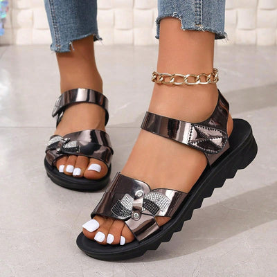 Summer 2024 Fairy Style High-End Sandals with Thick Soles: Delicate Fashion for Beach Fashionistas