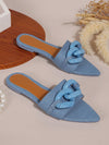 Chic and Comfortable Women's Pointed Toe Open Toe Slippers for Summer Holidays