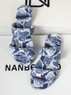 Floral Print Denim Flat Sandals: Stylish and Comfortable Footwear for Women in 2024