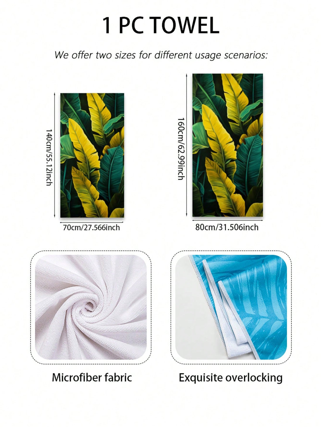 Discover the ultimate travel companion with our Large Leaf Pattern <a href="https://canaryhouze.com/collections/towels" target="_blank" rel="noopener">Beach Towel</a>. Made for swimming, camping, and outdoor activities, this towel is perfect for all your adventures. Its large size and eye-catching leaf pattern make it a stylish and functional addition to your travel essentials.