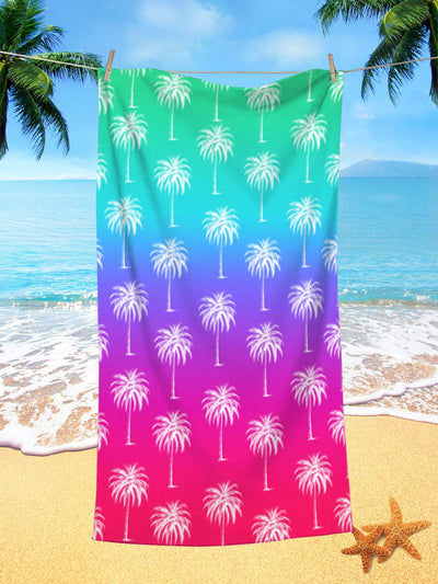 Wave Ombre Pattern Microfiber Beach Towel: Your Essential Travel Companion