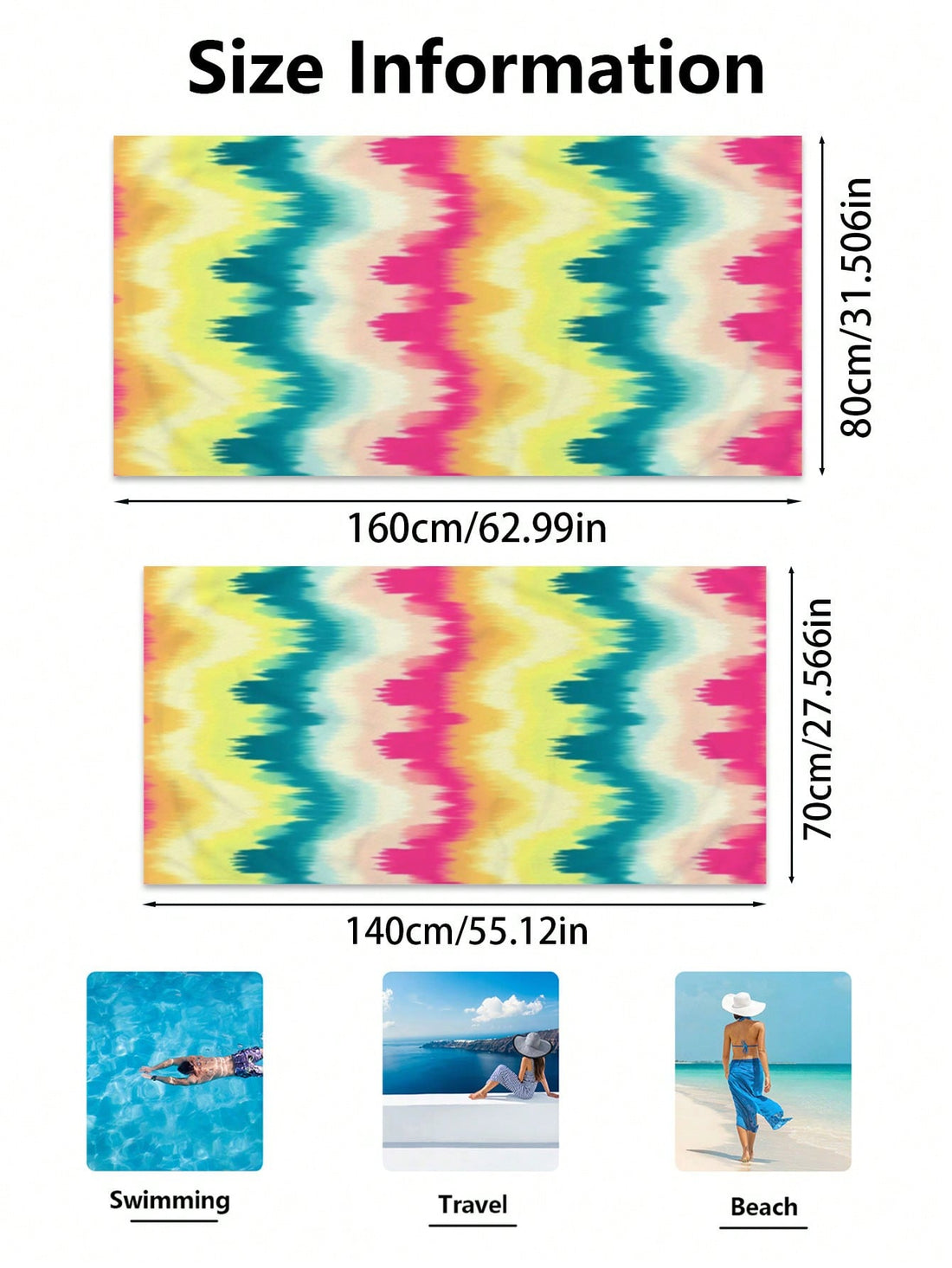 The Wave Ombre Pattern Microfiber Beach <a href="https://canaryhouze.com/collections/towels" target="_blank" rel="noopener">Towel</a> is a must-have for all your beach travels. Its unique design and microfiber material make it lightweight, quick-drying, and sand-resistant. Stay stylish and comfortable with this essential travel companion.